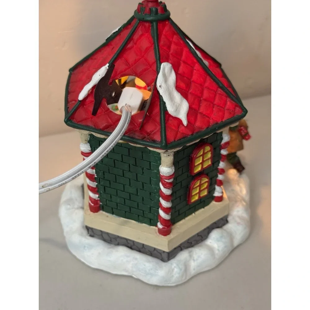 VTG Trim A Home Christmas Village Gazebo Santa Light Up Decoration Sears 788225